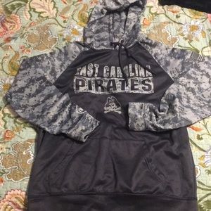 Eastern Carolina Pirates gray camo hoodie mens large